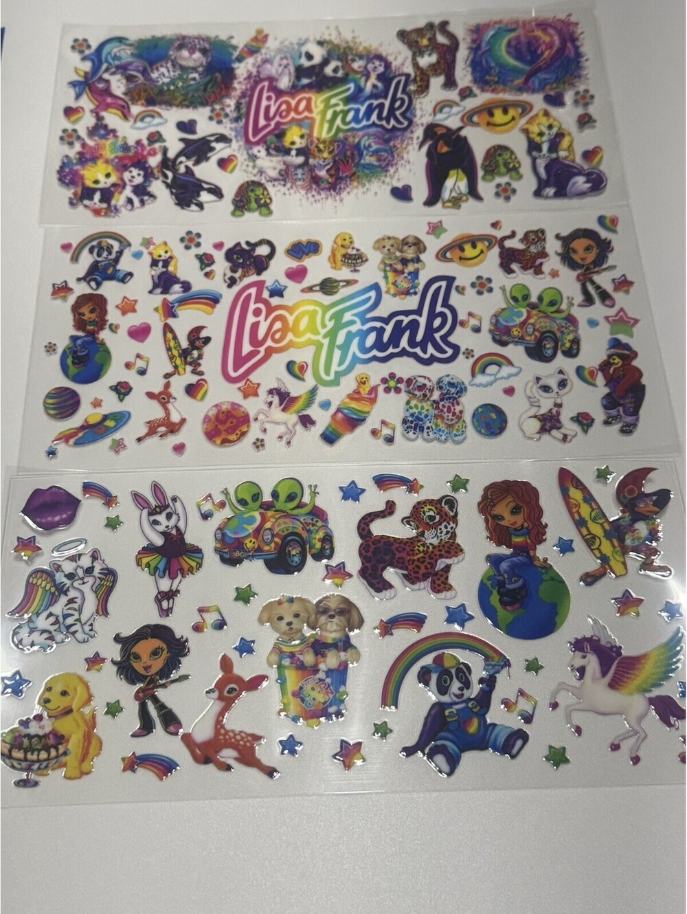 3 Cup Wraps Lisa Frank UV DTF Assorted Set NEW